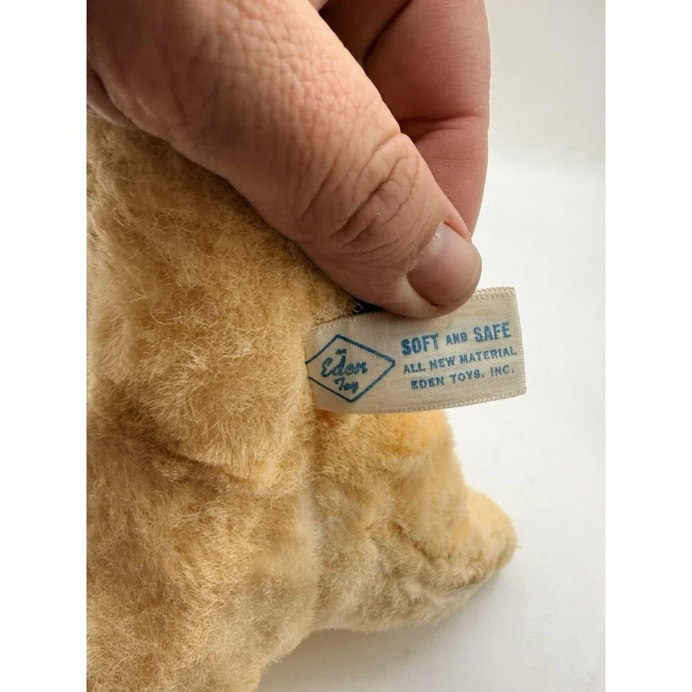 Vintage 12” Eden Toy Yellow Plus Kangaroo Mom & Removable Button Joey In Pocket